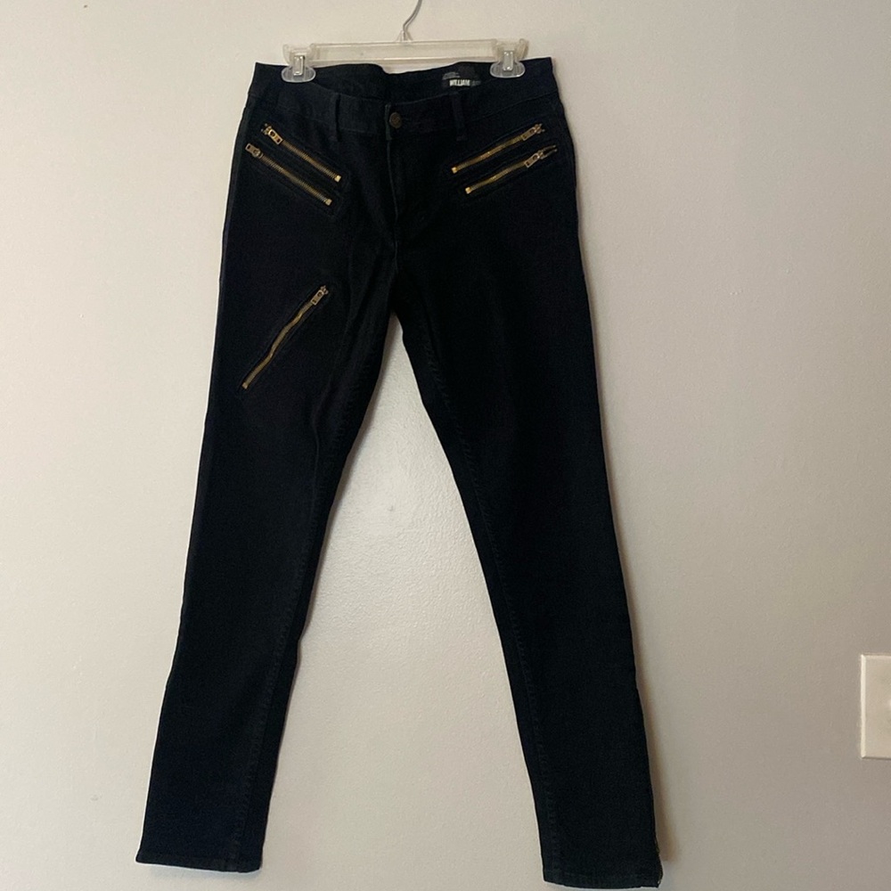 Black William Rast jeans size 31 with zippers